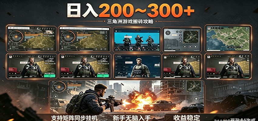 日入200~300+ 三角洲全自动搬砖项目，新手零门槛即可无脑入手-青鹤工作室