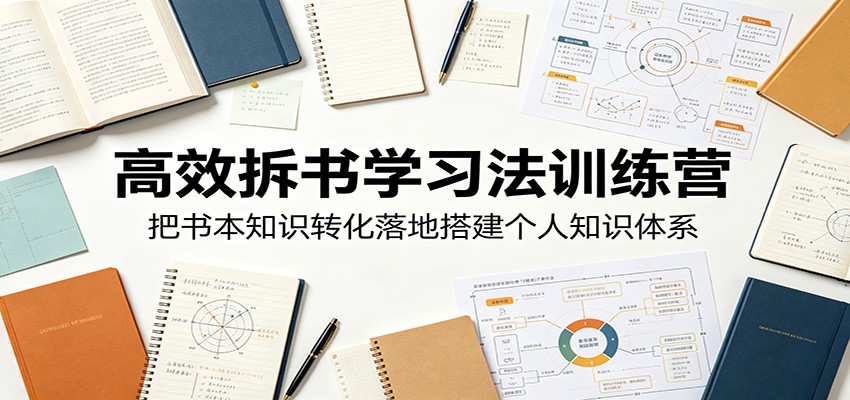 高效拆书学习法训练营，把书本知识转化落地搭建个人知识体系-青鹤工作室