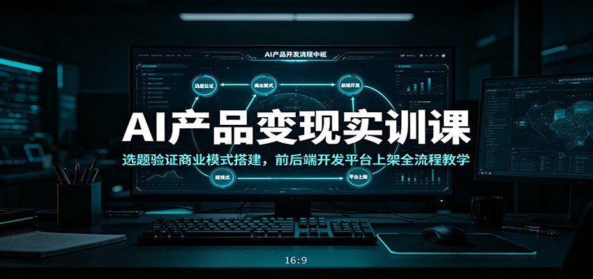 AI产品变现实训课：选题验证商业模式搭建，前后端开发平台上架全流程教学-青鹤工作室