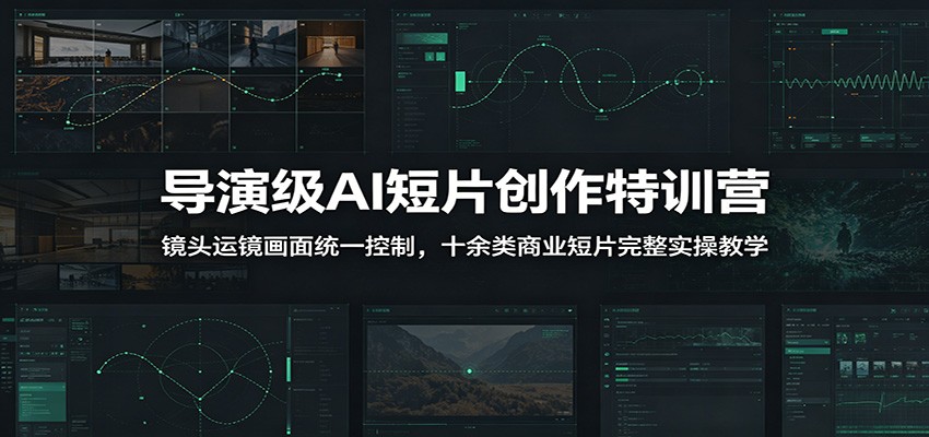 导演级AI短片创作特训营：镜头运镜画面统一控制，十余类商业短片完整实操教学(更新)-青鹤工作室