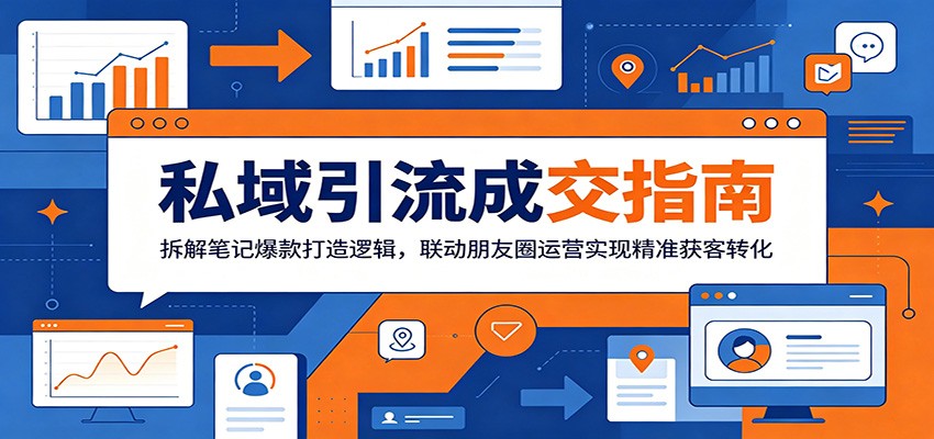 私域引流成交指南：拆解笔记爆款打造逻辑，联动朋友圈运营实现精准获客转化-青鹤工作室