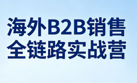 雨哥·海外B2B销售全链路实战营-青鹤工作室