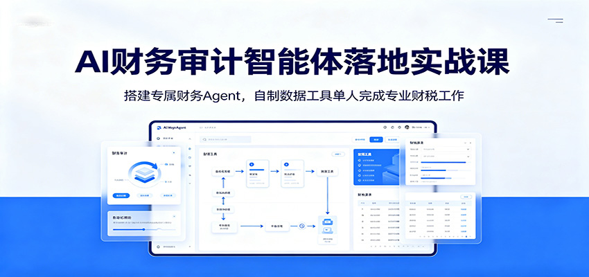 AI财务审计智能体落地实战课：搭建专属财务Agent，自制数据工具单人完成专业财税工作-青鹤工作室