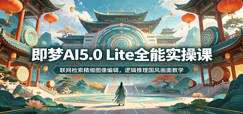 即梦AI5.0 Lite全能实操课：联网检索精细图像编辑，逻辑推理国风画面教学-青鹤工作室