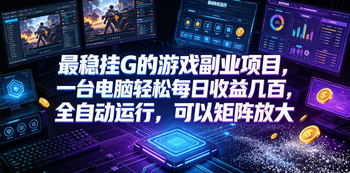 AI游戏全自动挂机项目，单号日入100左右，可矩阵放大！-青鹤工作室