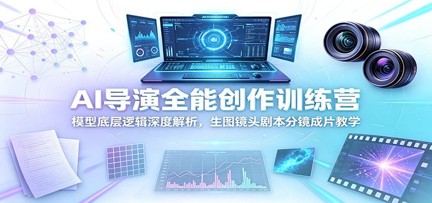 AI导演全能创作训练营：模型底层逻辑深度解析，生图镜头剧本分镜成片教学-青鹤工作室