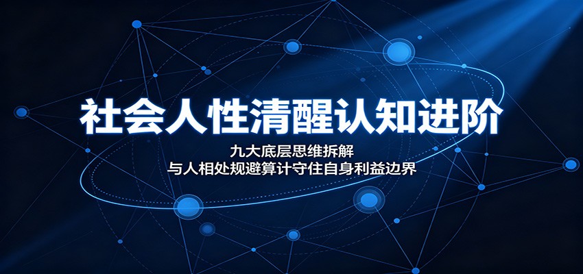 社会人性清醒认知进阶：九大底层思维拆解，与人相处规避算计守住自身利益边界-青鹤工作室