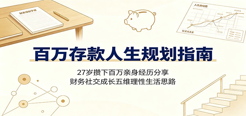 百万存款人生规划指南：27岁攒下百万亲身经历分享，财务社交成长五维理性生活思路-青鹤工作室