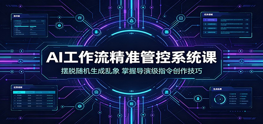 AI工作流精准管控系统课：摆脱随机生成乱象，掌握导演级指令创作技巧-青鹤工作室
