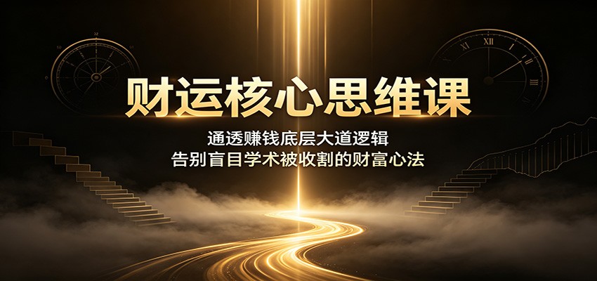 财运核心思维课：通透赚钱底层大道逻辑，告别盲目学术被收割的财富心法-青鹤工作室