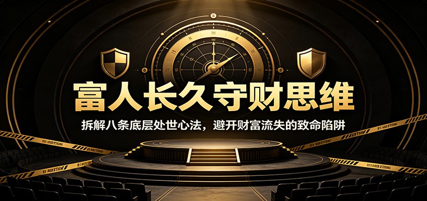 富人长久守财思维：拆解八条底层处世心法，避开财富流失的致命陷阱-青鹤工作室