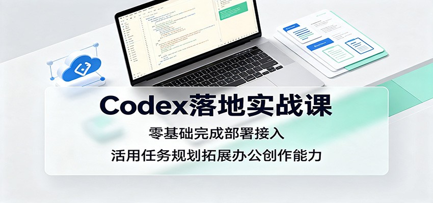 Codex落地实战课:零基础完成部署接入,活用任务规划拓展办公创作能力-青鹤工作室