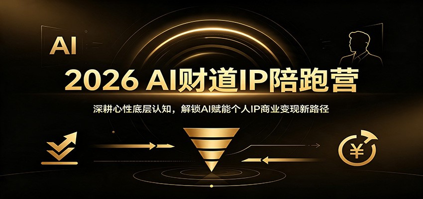 2026 AI财道IP陪跑营:深耕心性底层认知,解锁AI赋能个人IP商业变现新路径-青鹤工作室