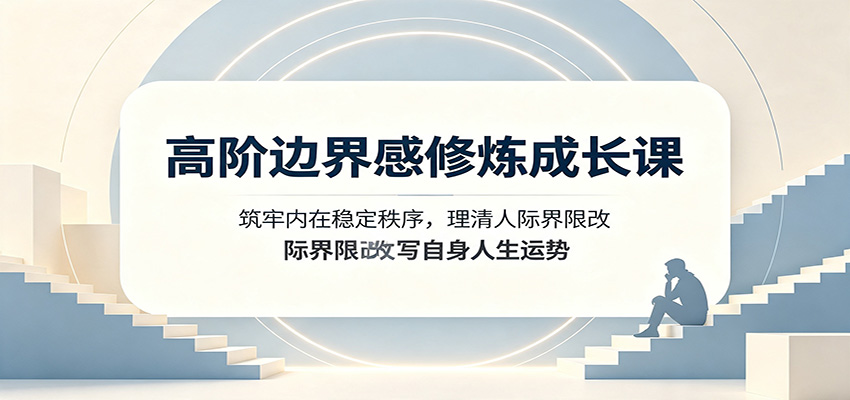 高阶边界感修炼成长课：筑牢内在稳定秩序，理清人际界限改写自身人生运势-青鹤工作室