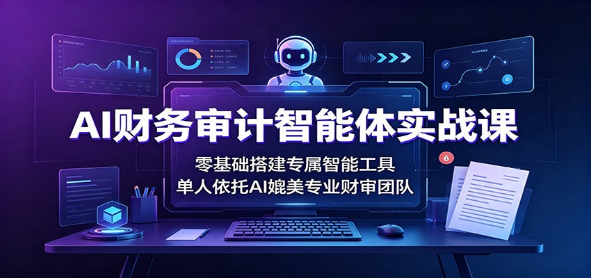 AI财务审计智能体实战课：零基础搭建专属智能工具，单人依托AI媲美专业财审团队-青鹤工作室