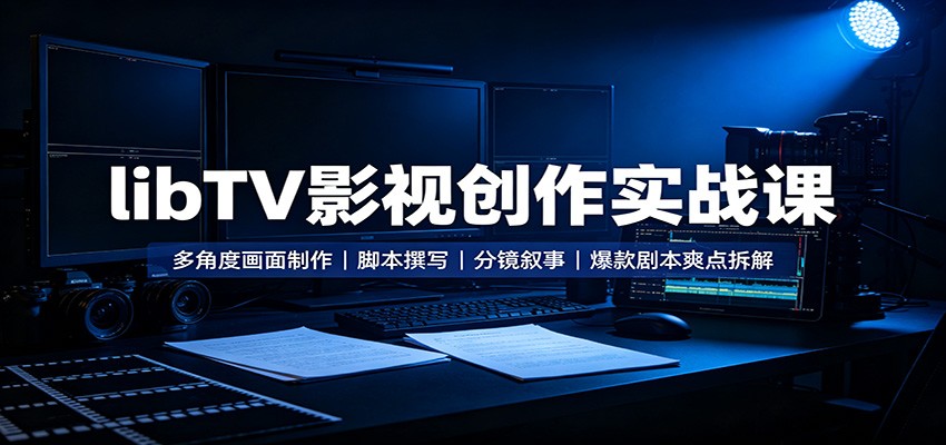 libTV影视创作实战课:多角度画面制作,脚本撰写,分镜叙事,爆款剧本爽点拆解-青鹤工作室