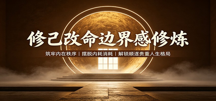 修己改命边界感修炼:筑牢内在秩序,摆脱内耗消耗,解锁顺遂贵重人生格局-青鹤工作室