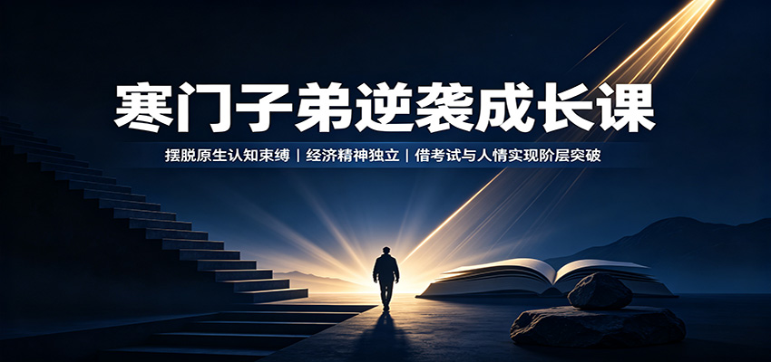 寒门子弟逆袭成长课:摆脱原生认知束缚,经济精神独立,借考试与人情实现阶层突破-青鹤工作室