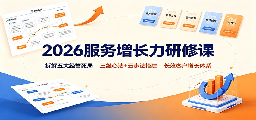 2026服务增长力研修课：拆解五大经营死局，三维心法+五步法搭建长效客户增长体系-青鹤工作室