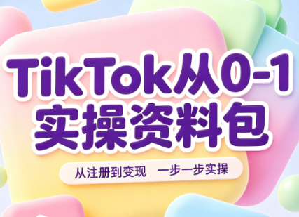 TikTok从0-1实操资料包:养号SOP+爆款公式+投流手册-青鹤工作室