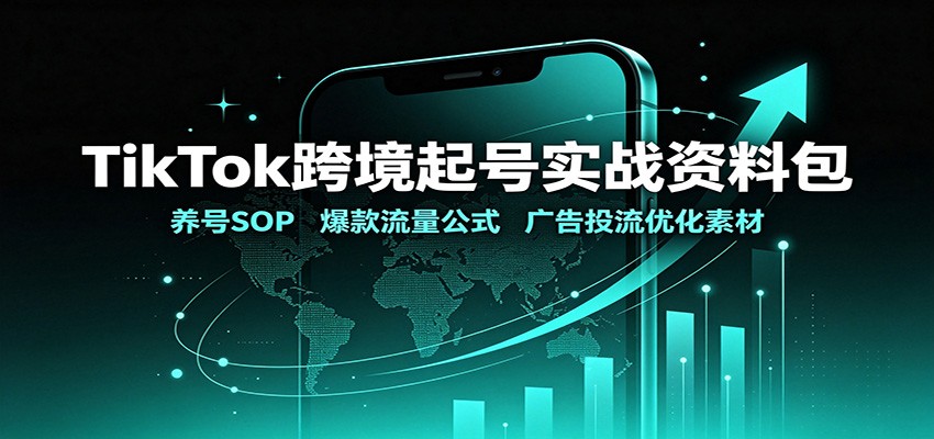TikTok跨境起号实战资料包:养号SOP,爆款流量公式,广告投流优化素材-青鹤工作室