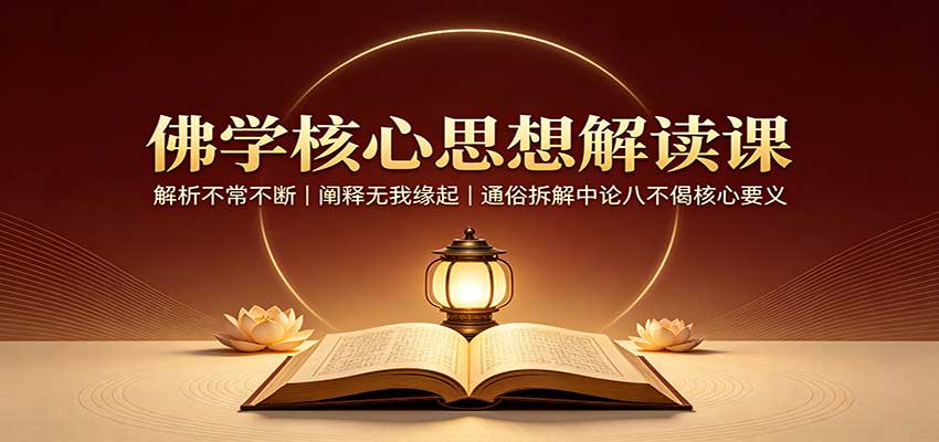 佛学核心思想解读课:解析不常不断,阐释无我缘起,通俗拆解中论八不偈核心要义-青鹤工作室