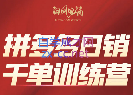 白凤电商·拼多多日销千单训练营(更新8月)-青鹤工作室