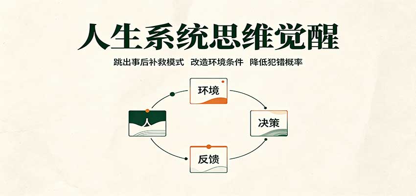 人生系统思维觉醒:跳出事后补救模式,改造环境条件,降低犯错概率-青鹤工作室