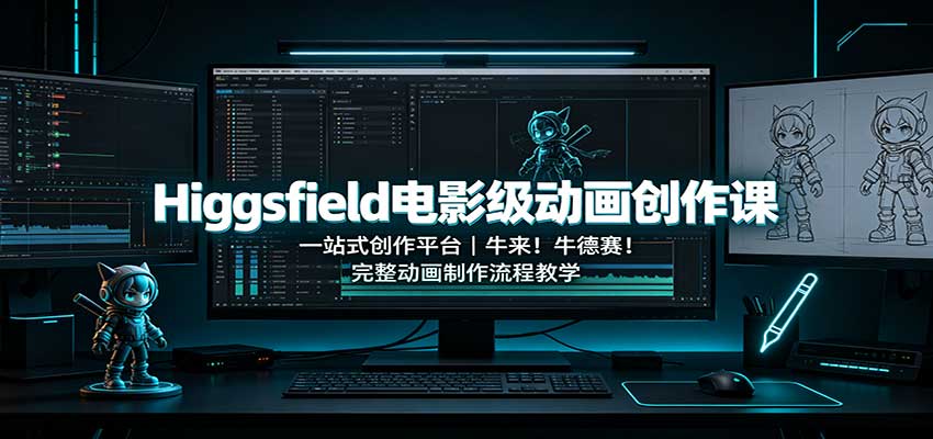 Higgsfield电影级动画创作课:一站式创作平台,牛来!牛德赛!完整动画制作流程教学-青鹤工作室