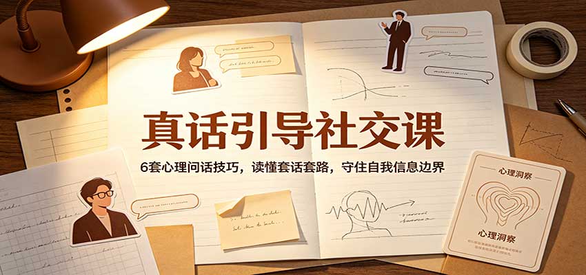 真话引导社交课:6套心理问话技巧,读懂套话套路,守住自我信息边界-青鹤工作室
