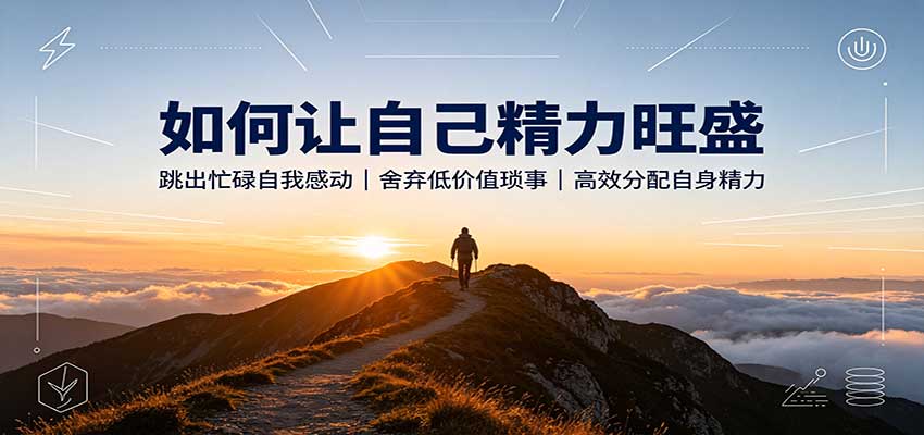 如何让自己精力旺盛：跳出忙碌自我感动，舍弃低价值琐事，高效分配自身精力-青鹤工作室