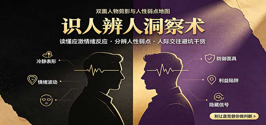 识人辨人终极心法：读懂应激情绪反应，分辨人性弱点，人际交往避坑干货-青鹤工作室