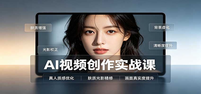 AI视频创作实战课:人物面部情绪调试,真人质感优化,提示词模板与变现方向-青鹤工作室