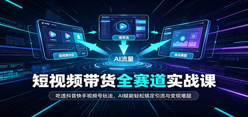短视频带货全赛道:吃透抖音快手视频号玩法,AI赋能轻松搞定引流与变现难题-青鹤工作室