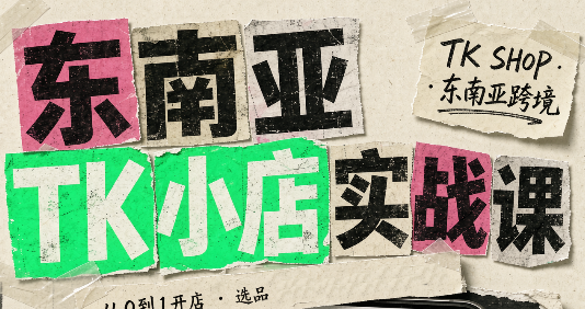 东南亚TK小店实战课(基础+进阶)-青鹤工作室